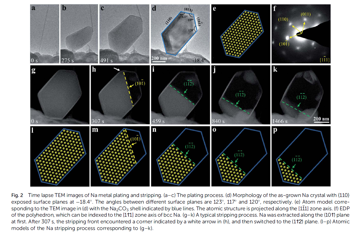 燕山大學(xué):鈉金屬沉積/剝離動力學(xué)過程的原位觀察(圖3) 圖 原位充放電3.png